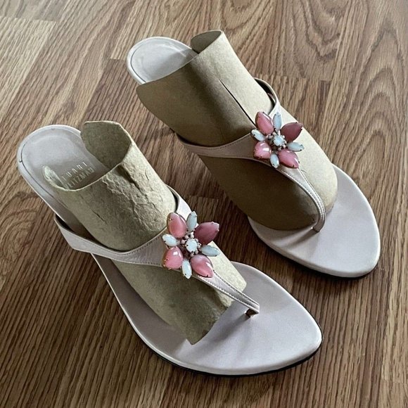 Stuart Weitzman Women Heel Sandal Shoes Leather Sole Pink Leather Upper Spain 39 - Picture 6 of 12